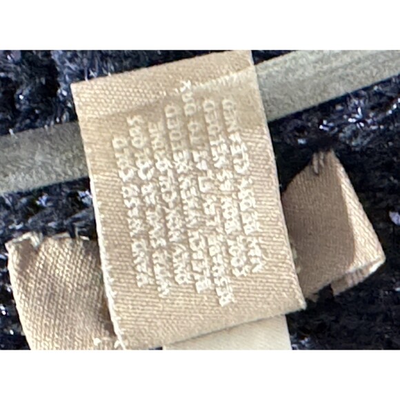 Chico’s Size 2 Blue Sequin Metallic Open From Cardigan Knit - Picture 7 of 9